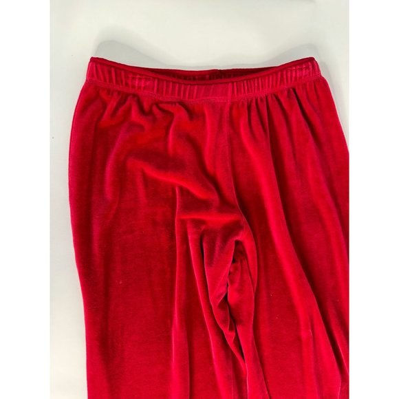 Marisa Christina Elastic Waist Pant Size Medium Red Cotton Blend Velour - Picture 11 of 16